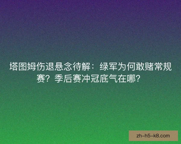 塔图姆伤退悬念待解：绿军为何敢赌常规赛？季后赛冲冠底气在哪？